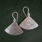 Fine 925 Silver Earrings Sterling Hilltribe Jewelry Triangle Filigree #23241