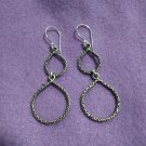 FINE SILVER EARRINGS 925 STERLING CRAFT VINTAGE FASHION JEWELRY DANGLE LOT1706