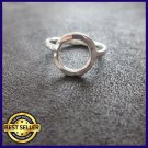 FINE SILVER RINGS 925 STERLING ADJUSTABLE SIZE CIRCLE ROUND HAMMER FASHION