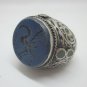 Islamic Mens Rings Lapis Stones 925 Sterling Silver Muslim Allah Collectible
