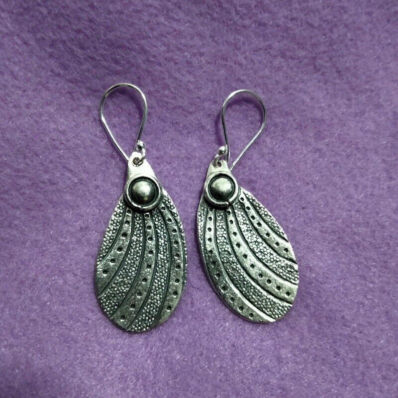 FINE SILVER EARRINGS 925 STERLING CRAFT VINTAGE FASHION JEWELRY DANGLE LOT1769
