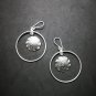 Fine 925 Silver Earrings Fashion Round Hoop Funny Circle Hanging Collectible