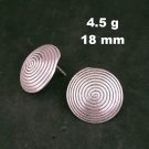 Fine 925 Silver Earrings Sterling Hilltribe Jewelry STUD Round Filigree #23252
