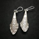 Thai Hill Tribe Earrings Fine Silver argento orecchini Deluxe Short Fish Sea