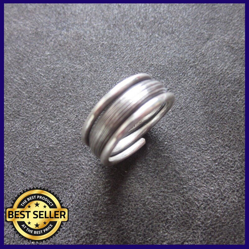 FINE SILVER RINGS 925 STERLING ADJUSTABLE SIZE MEN WOMEN VINTAGE ROLLER BIKER