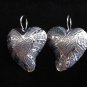 Handcrafted Earrings Hill tribe karen Fine pure Silver Hearts couple Collectible