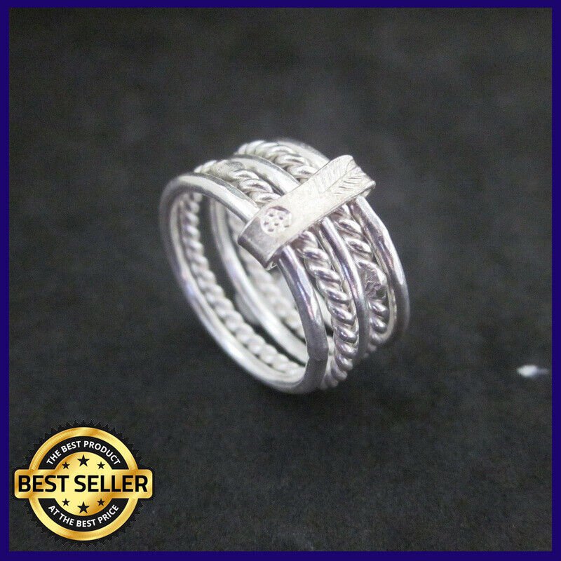 FINE SILVER RINGS 925 STERLING SOLID MULTIPLE IN 1 FASHION WEAVE TWIST BUNCH