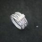 FINE SILVER RINGS 925 STERLING SOLID MULTIPLE IN 1 FASHION WEAVE TWIST BUNCH