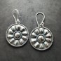 Fine Silver Earrings Sterling 925 Jewelry lot18 Dangle Round Sun Engarve 24