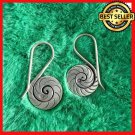 FINE SILVER EARRINGS 925 STERLING CRAFT VINTAGE TRIBAL SMALL SPIRAL LOT1627