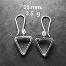 Fine Silver Earrings Sterling 925 Jewelry 3g lot18 Dangle Triangle Charms 38