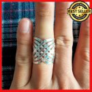 FINE SILVER RINGS 925 STERLING リング BAGUE MULTIPLE CROSS FASHION BAND