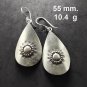Fine 925 Silver Earrings Vintage Craft Women Drop Elegant Sun shine ER1809