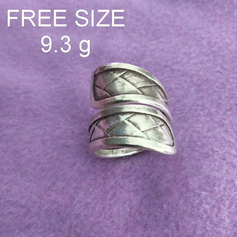 Fine Silver Rings 925 Sterling Solid Adjustable Free Size Vintage Fashion R78003