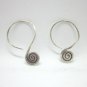 Fine Silver Earrings Karen Vintage Fashions Dangle Cute Spiral Charms Collectibl