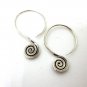 Fine Silver Earrings Karen Vintage Fashions Dangle Cute Spiral Charms Collectibl