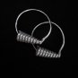 Fine Silver Earrings 925 Dangle Spirale Coil Spring Filigree round Collectible