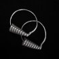 Fine Silver Earrings 925 Dangle Spirale Coil Spring Filigree round Collectible