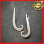 Fine 925 Silver Earrings Vintage Royal Engrave Nature Texture Hook Collectible