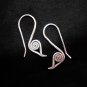 Fine Fashion Earrings Silver Spiral Spin Filigree drop Egyptian Collectible