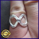 FINE SILVER RINGS 925 STERLING ADJUSTABLE FREE SIZE INFINITY HAMMER STYLES