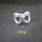 FINE SILVER RINGS 925 STERLING ADJUSTABLE FREE SIZE INFINITY HAMMER STYLES