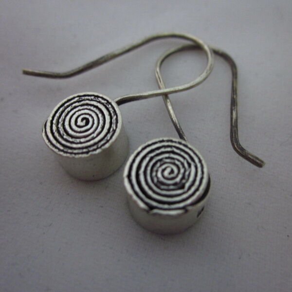 Fashion Silver Earrings Hill Tribe Hipster Punk Retro Spirale Dangle Collectible