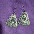 FINE SILVER EARRINGS 925 STERLING CRAFT VINTAGE FASHION JEWELRY DANGLE LOT1744