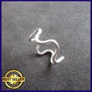 FINE SILVER RINGS 925 STERLING SMALL CUTE MINIMAL SOLID FASHION CURLY SERRATED