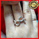 FINE SILVER RINGS 925 STERLING リング BAGUE MULTIPLE ROUND CIRCLE FASHION BAND
