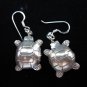 Sterling 925 Fine Silver Earrings Lovely Litttle Turtle Tortoise Asia Collectibl