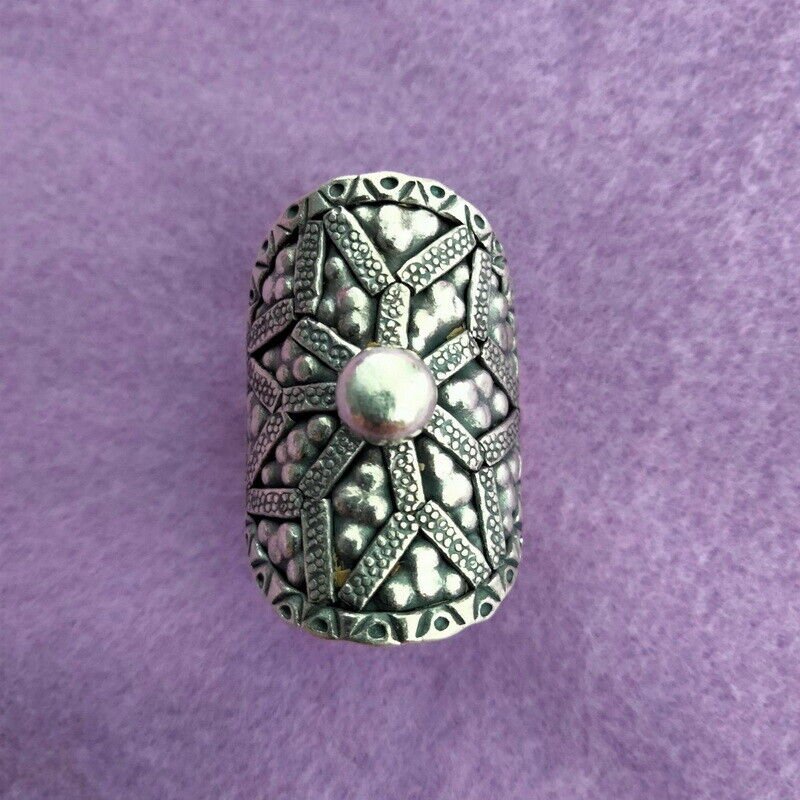 Fine Silver Rings 925 Sterling Solid Adjustable Free Size Vintage Fashion R78022