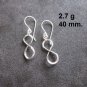 FINE SILVER EARRINGS 925 STERLING INFINITY 8 DESIGN FOREVER LOVE THEME JEWELRY