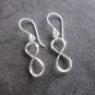 FINE SILVER EARRINGS 925 STERLING INFINITY 8 DESIGN FOREVER LOVE THEME JEWELRY