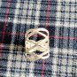FINE SILVER RINGS 925 STERLING SOLID HAMMER NET FASHION BAND PRECIOUS