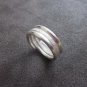 FINE SILVER RINGS 925 STERLING FASHION WHITE HANDCRAFT ART FREE SIZE ADJUSTABLE