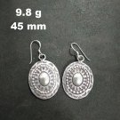 Fine Silver Earrings Sterling 925 Jewelry 9g lot19 Dangle Tribal Oval 01