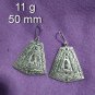 Fine Silver Earrings Sterling 925 Jewelry 11g lot18 Dangle Tribal Rectangle 57