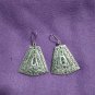 Fine Silver Earrings Sterling 925 Jewelry 11g lot18 Dangle Tribal Rectangle 57