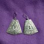 Fine Silver Earrings Sterling 925 Jewelry 11g lot18 Dangle Tribal Rectangle 57