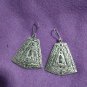 Fine Silver Earrings Sterling 925 Jewelry 11g lot18 Dangle Tribal Rectangle 57