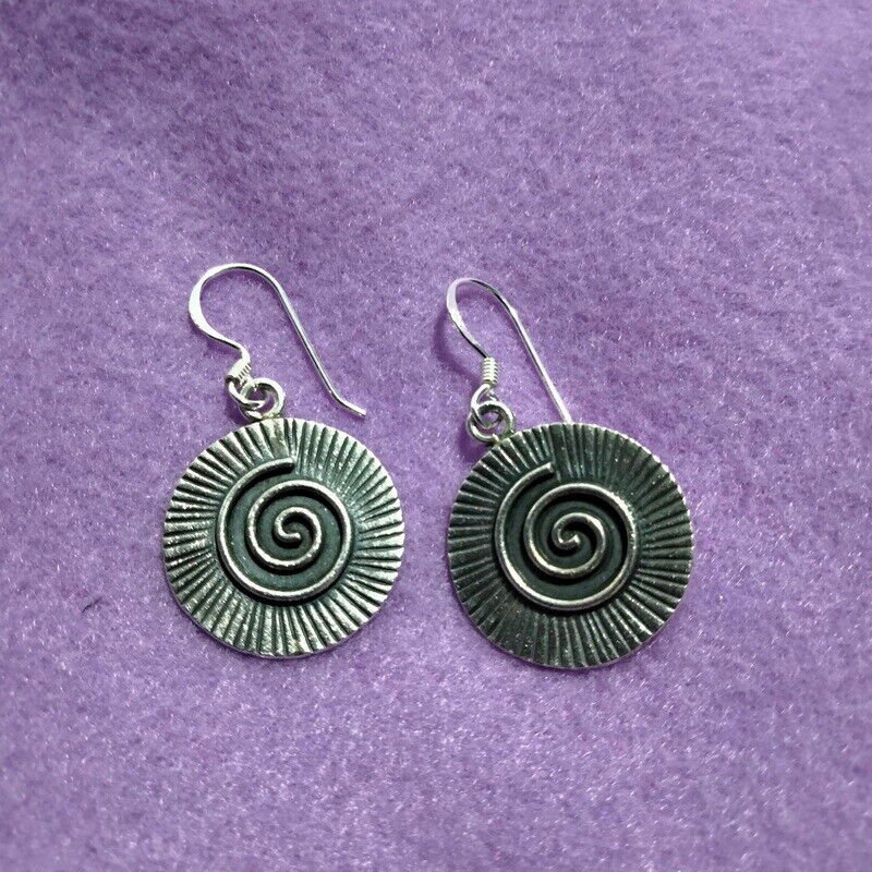 FINE SILVER EARRINGS 925 STERLING CRAFT VINTAGE FASHION JEWELRY DANGLE LOT1709