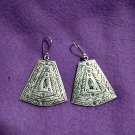 FINE SILVER EARRINGS 925 STERLING CRAFT VINTAGE FASHION JEWELRY DANGLE LOT1720