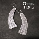 Fine 925 Silver Earrings Vintage Craft Women Prom long dangle Tribal ER1801