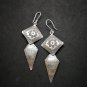 Fine 925 Silver Earrings Double layer Tribal Craft Mayan Vintage Collectible