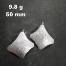 Fine Silver Earrings Sterling 925 Jewelry 9g lot19 Rock Square Hipster 21