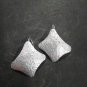 Fine Silver Earrings Sterling 925 Jewelry 9g lot19 Rock Square Hipster 21