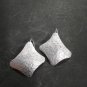 Fine Silver Earrings Sterling 925 Jewelry 9g lot19 Rock Square Hipster 21