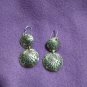 Fine Silver Earrings Sterling 925 Jewelry 7g lot18 Dangle Double Round 54