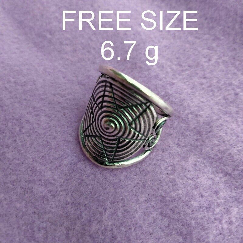 Fine Silver Rings 925 Sterling Solid Adjustable Free Size Vintage Fashion R78021
